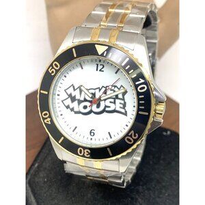 Disney Mickey Mouse Men's Watch WDS000695 Quartz Two Tone Stainless Steel 43mm
